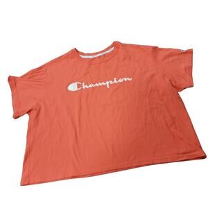 Champion Logo Pullover Crop Tee Size 3X